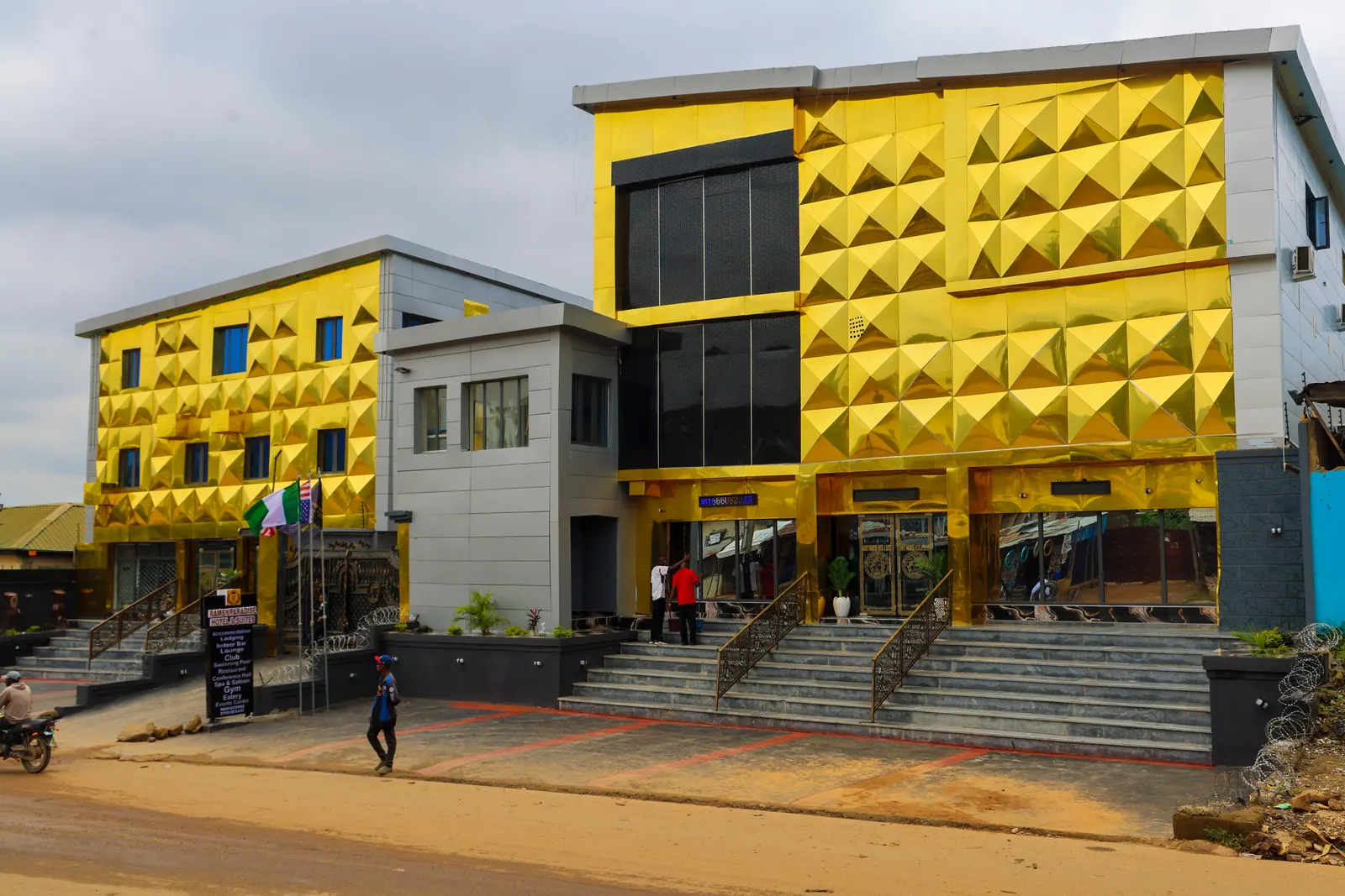 The gold-clad frontage of Ramsy Paradise